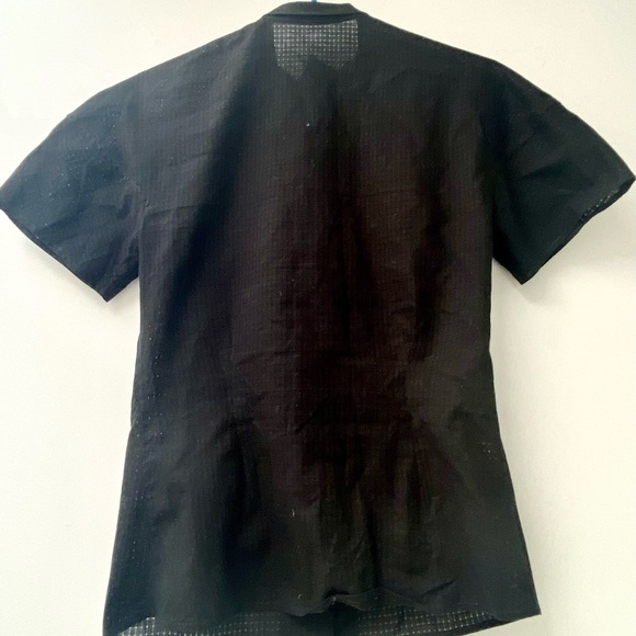 Yves St Laurent black collar pussybow shirt - Picture 2 of 3